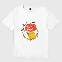 Женская футболка оверсайз Крутая тыква