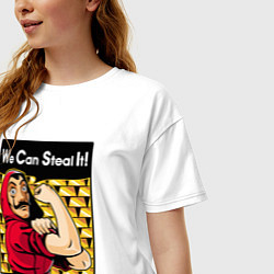 Футболка оверсайз женская Мы можем это украсть, цвет: белый — фото 2