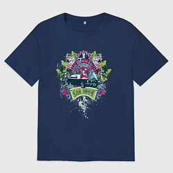 Футболка оверсайз женская Las Vegas motor show, цвет: тёмно-синий