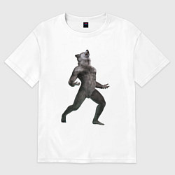 Футболка оверсайз женская Ночной оборотень, цвет: белый