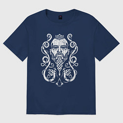 Футболка оверсайз женская Assassins Creed - valhalla, цвет: тёмно-синий