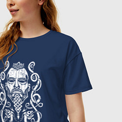Футболка оверсайз женская Assassins Creed - valhalla, цвет: тёмно-синий — фото 2