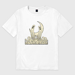 Футболка оверсайз женская Два духа под луной, цвет: белый