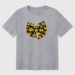 Футболка оверсайз женская Wu-Tang flowers, цвет: меланж