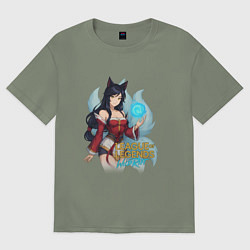 Футболка оверсайз женская Ари Лига Легенд, цвет: авокадо