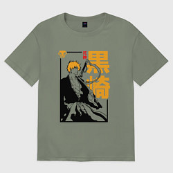 Женская футболка оверсайз Блич Ичиго Куросаки кун