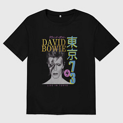 Футболка оверсайз женская David Bowie - Live in Tokyo 73, цвет: черный