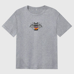 Женская футболка оверсайз Зелье удачи с летучей мышью