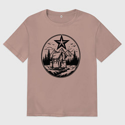 Женская футболка оверсайз Советский путешественник