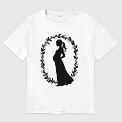 Женская футболка оверсайз Беременная грация