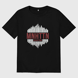 Футболка оверсайз женская Manhattan downtown, цвет: черный
