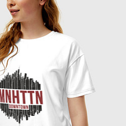 Футболка оверсайз женская Manhattan downtown, цвет: белый — фото 2