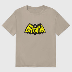 Футболка оверсайз женская Batman old classic, цвет: миндальный