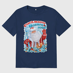 Женская футболка оверсайз Счастливого Нового года