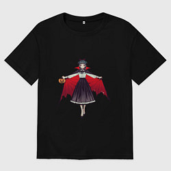 Футболка оверсайз женская МаоМао на Хэллоуин - Монолог Фармацевта, цвет: черный