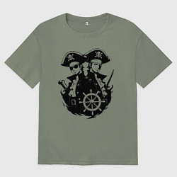 Женская футболка оверсайз Пиратский дуэт