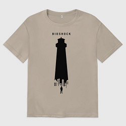 Женская футболка оверсайз Биошок маяк