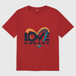 Женская футболка оверсайз Логотип Love Parade