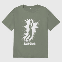 Футболка оверсайз женская Динамика слэм-данк, цвет: авокадо