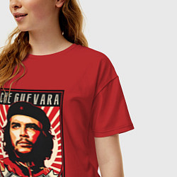 Футболка оверсайз женская Che - viva la revolucion, цвет: красный — фото 2