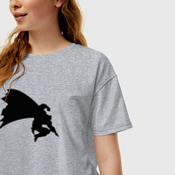 Футболка оверсайз женская Batman fight, цвет: меланж — фото 2