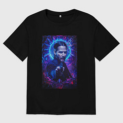 Женская футболка оверсайз Джон Уик - Киану Ривз