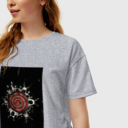 Футболка оверсайз женская Saw game, цвет: меланж — фото 2