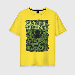 Футболка оверсайз женская Suicide Silence, цвет: желтый