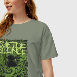 Футболка оверсайз женская Suicide Silence, цвет: авокадо — фото 2