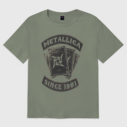 Футболка оверсайз женская Metallica: since 1981, цвет: авокадо