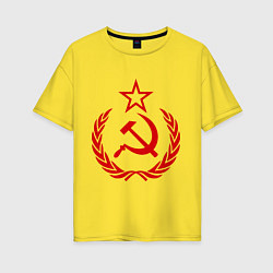 Женская футболка оверсайз СССР герб