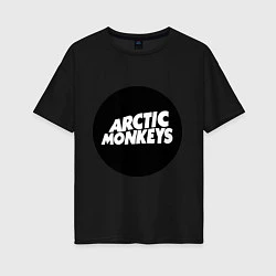 Футболка оверсайз женская Arctic Monkeys Round, цвет: черный
