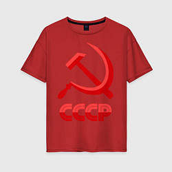 Женская футболка оверсайз СССР Логотип