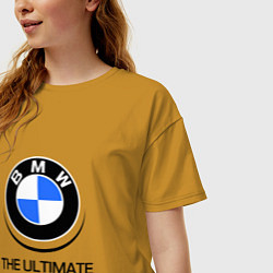 Футболка оверсайз женская BMW Driving Machine, цвет: горчичный — фото 2