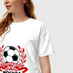 Футболка оверсайз женская ФК Торпедо, цвет: белый — фото 2