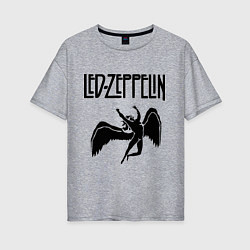Футболка оверсайз женская Led Zeppelin, цвет: меланж