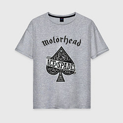 Футболка оверсайз женская Motorhead: Ace of spades, цвет: меланж