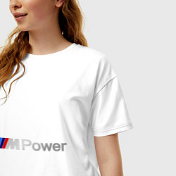 Футболка оверсайз женская BMW M Power, цвет: белый — фото 2