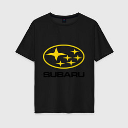 Женская футболка оверсайз Subaru Logo