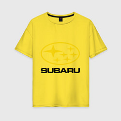 Женская футболка оверсайз Subaru Logo