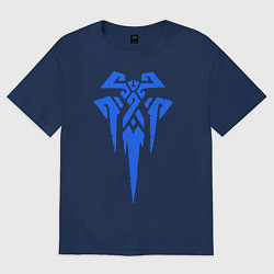 Футболка оверсайз женская Фрельйорд знак, цвет: тёмно-синий