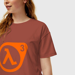 Футболка оверсайз женская Half-Life 3, цвет: кирпичный — фото 2