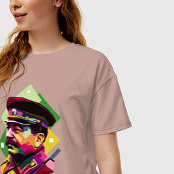 Футболка оверсайз женская Stalin Art, цвет: пыльно-розовый — фото 2