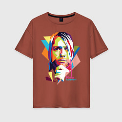 Женская футболка оверсайз Kurt Cobain: Colors