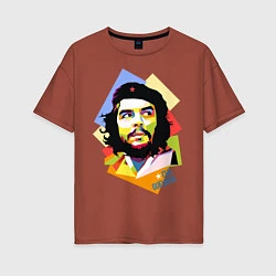 Футболка оверсайз женская Che Guevara Art, цвет: кирпичный