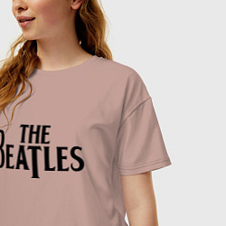 Футболка оверсайз женская The Beatles, цвет: пыльно-розовый — фото 2