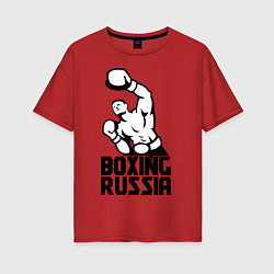 Футболка оверсайз женская Boxing russia, цвет: красный