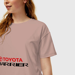 Футболка оверсайз женская Toyota Harrier, цвет: пыльно-розовый — фото 2