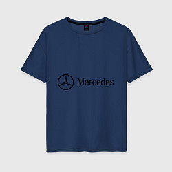 Женская футболка оверсайз Mercedes Logo