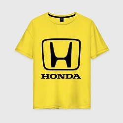 Футболка оверсайз женская Honda logo, цвет: желтый